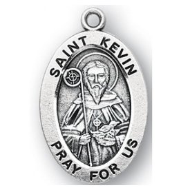 HMH Religious Sterling Silver St. Kevin Medal-Pendant
