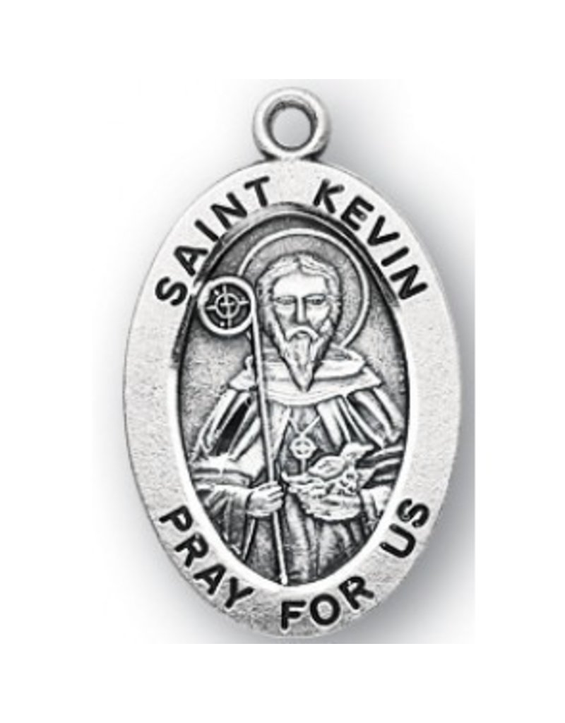 HMH Religious Sterling Silver St. Kevin Medal-Pendant