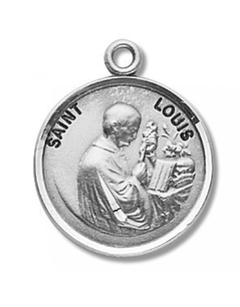 HMH Religious Sterling Silver St. Louis With 20" Chain