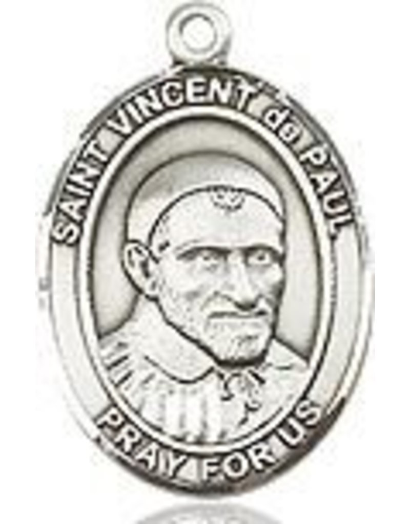 Bliss Manufacturing Sterling Silver St. Vincent de Paul Medal With 20" Chain