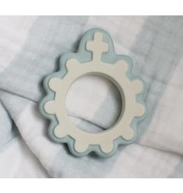 Shining Light Dolls Baby's First Rosary Natural Rubber Teether - Blue