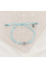 My Saint My Hero Breathe Blessing Bracelet - Silver / Mint