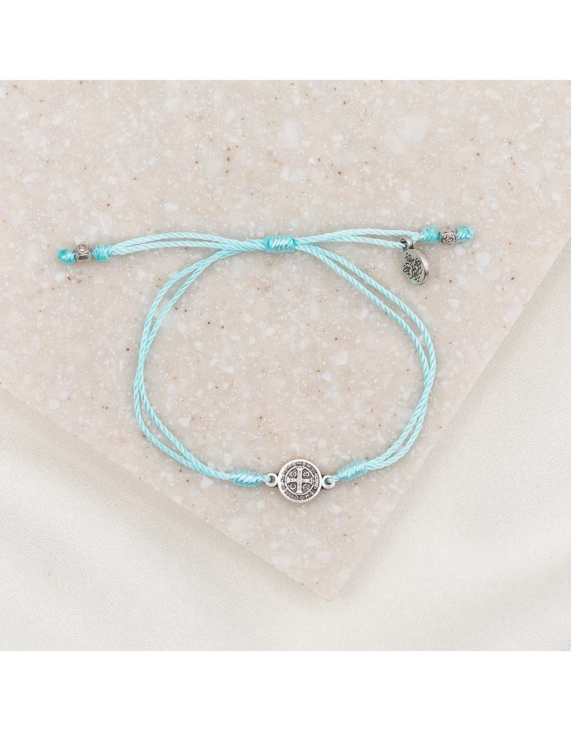 My Saint My Hero Breathe Blessing Bracelet - Silver / Mint