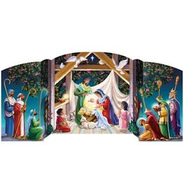 Vermont Christmas Company Free Standing Advent Calendar: Visiting The Manger