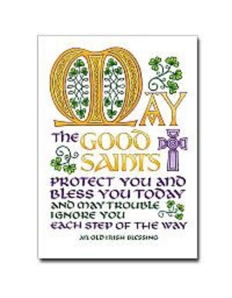 Altar + Home May the Good Saints Protect You Irish Blessings Card