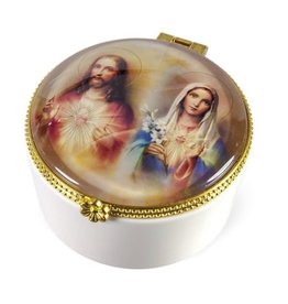 WJ Hirten Porcelain Rosary and Keepsake Box with Sacred Heart