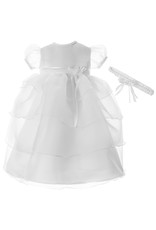 Lauren Madison Girl's Baptism Dress [1380-A] White 9-12 Months (16 - 20 lbs)