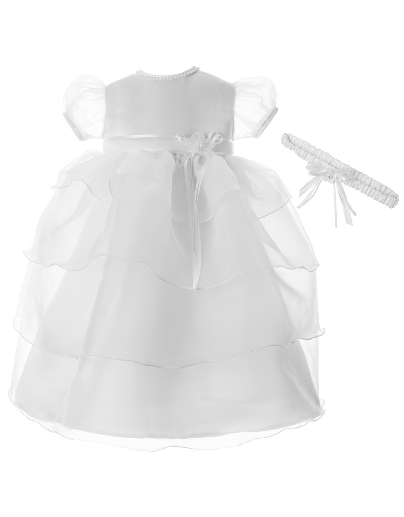 Lauren Madison Girl's Baptism Dress [1380-A] White 9-12 Months (16 - 20 lbs)