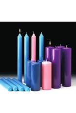 Cathedral Candle Co. 1 1/2" x 16" 51% Beeswax Advent Candles 3 Purple and 1 Rose