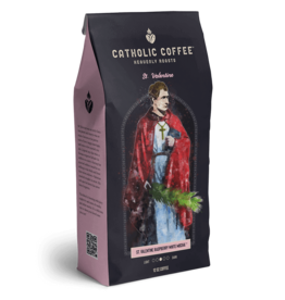 Catholic Coffee St. Valentine Raspberry White Mocha Ground | Catholic Coffee