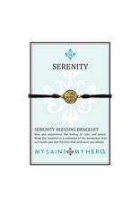 My Saint My Hero Serenity Blessing Bracelet - Gold Medal - Black