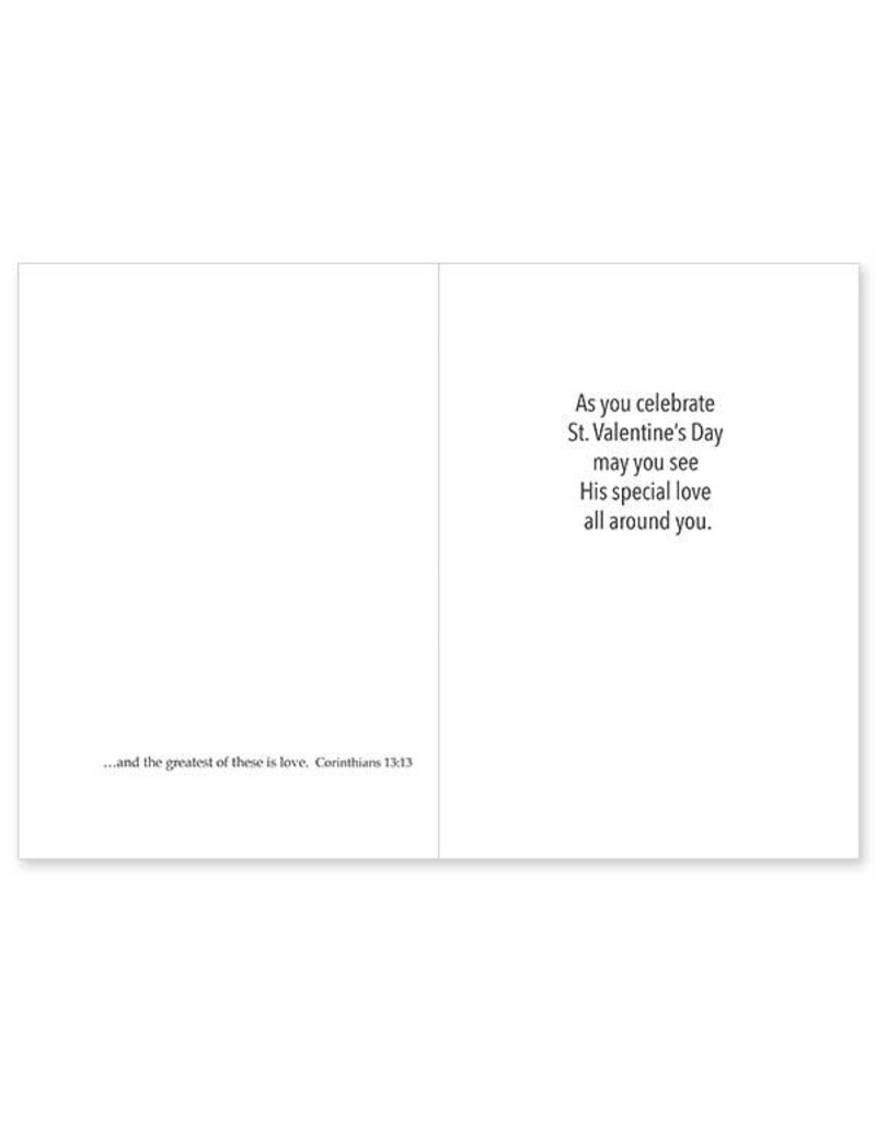 Altar + Home God's Love Is a Gift St Valentine's Day Card