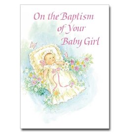 The Printery House On the Baptism of Your Baby Girl Baptism Greeting Card