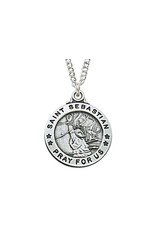 McVan Sterling Silver St. Sebastian Medal on 20" Chain