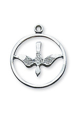 McVan Sterling Silver Holy Spirit Medal on 18" Chain