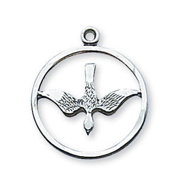 McVan Sterling Silver Holy Spirit Medal on 18" Chain