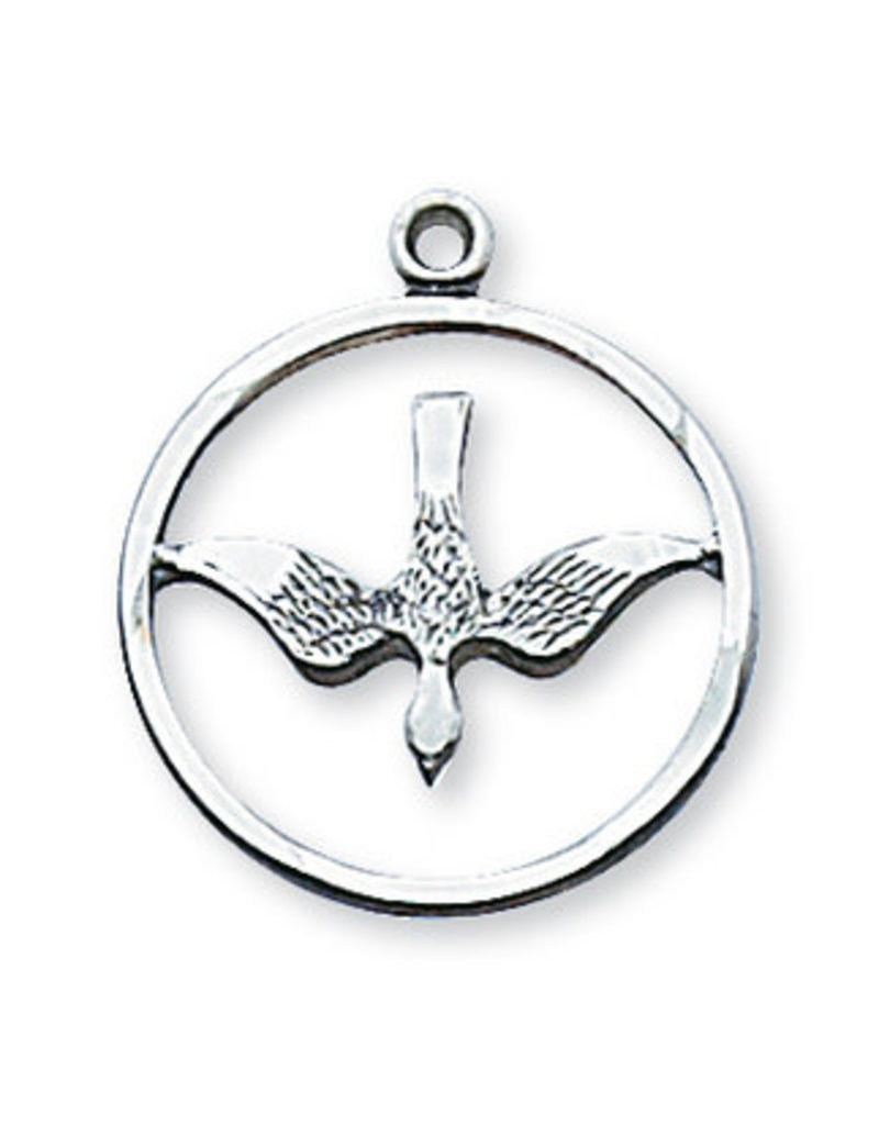 McVan Sterling Silver Holy Spirit Medal on 18" Chain