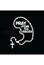 CatholiCar "Pray for the Unborn" Baby Shaped Rosary Decal