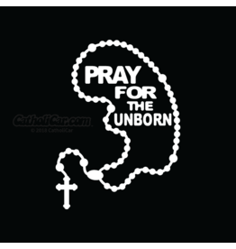 CatholiCar "Pray for the Unborn" Baby Shaped Rosary Decal