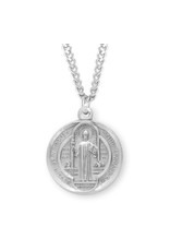 HMH Religious Extra Small Saint Benedict Round Jubilee Sterling Silver Medal
