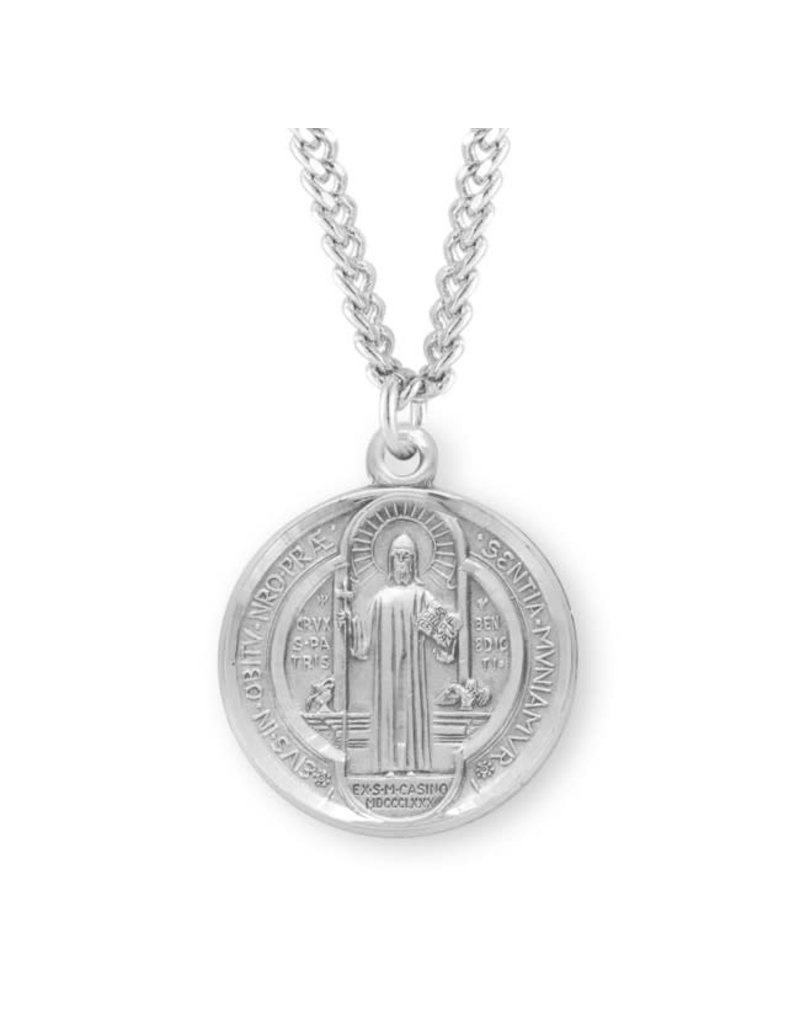 HMH Religious Extra Small Saint Benedict Round Jubilee Sterling Silver Medal