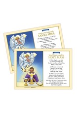 Holy Heroes Send Your Angel to Holy Mass Prayer Card (Eng/Esp)