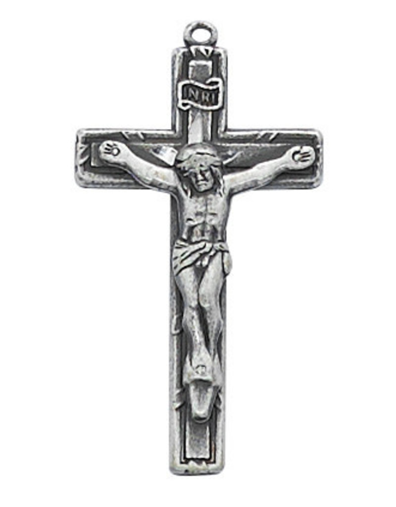 McVan Antique Pewter Crucifix 18"