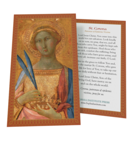 Sophia Institute Press St. Corona Holy Card