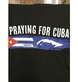 Simply Catholic Catholic Praying for Cuba T-Shirt Black, Men's 2XL