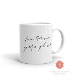 Blessed Be God Boutique Ave Maria Mug, Catholic Mug, Marian Mug