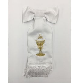 HJ Sherman First Communion Arm Band, Gold/JHS/Chalice