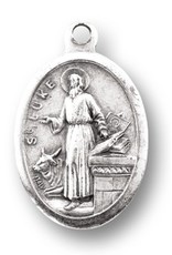 WJ Hirten St. Luke Oxidized Medal