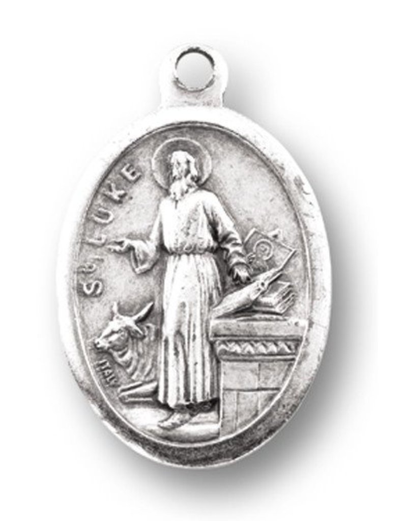 WJ Hirten St. Luke Oxidized Medal