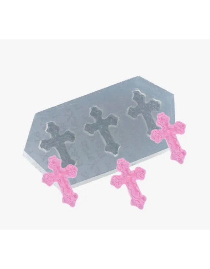 Flexarte USA Trio of Mini Crosses Silicone Molds