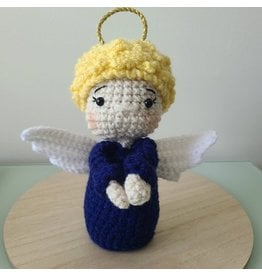 HopeHandcraft Amigurumi Angel Crochet Doll w/ One Decade Pearl Rosary