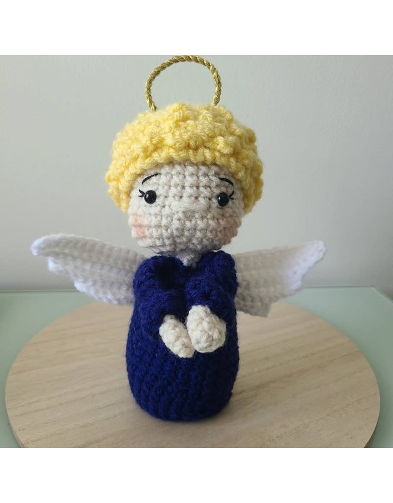 HopeHandcraft Amigurumi Angel Crochet Doll w/ One Decade Pearl Rosary