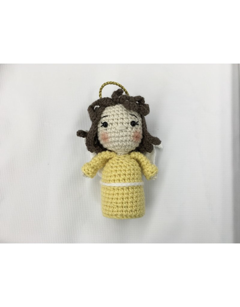 HopeHandcraft Guardian Angel Crochet Doll w/ One Decade Pearl Rosary