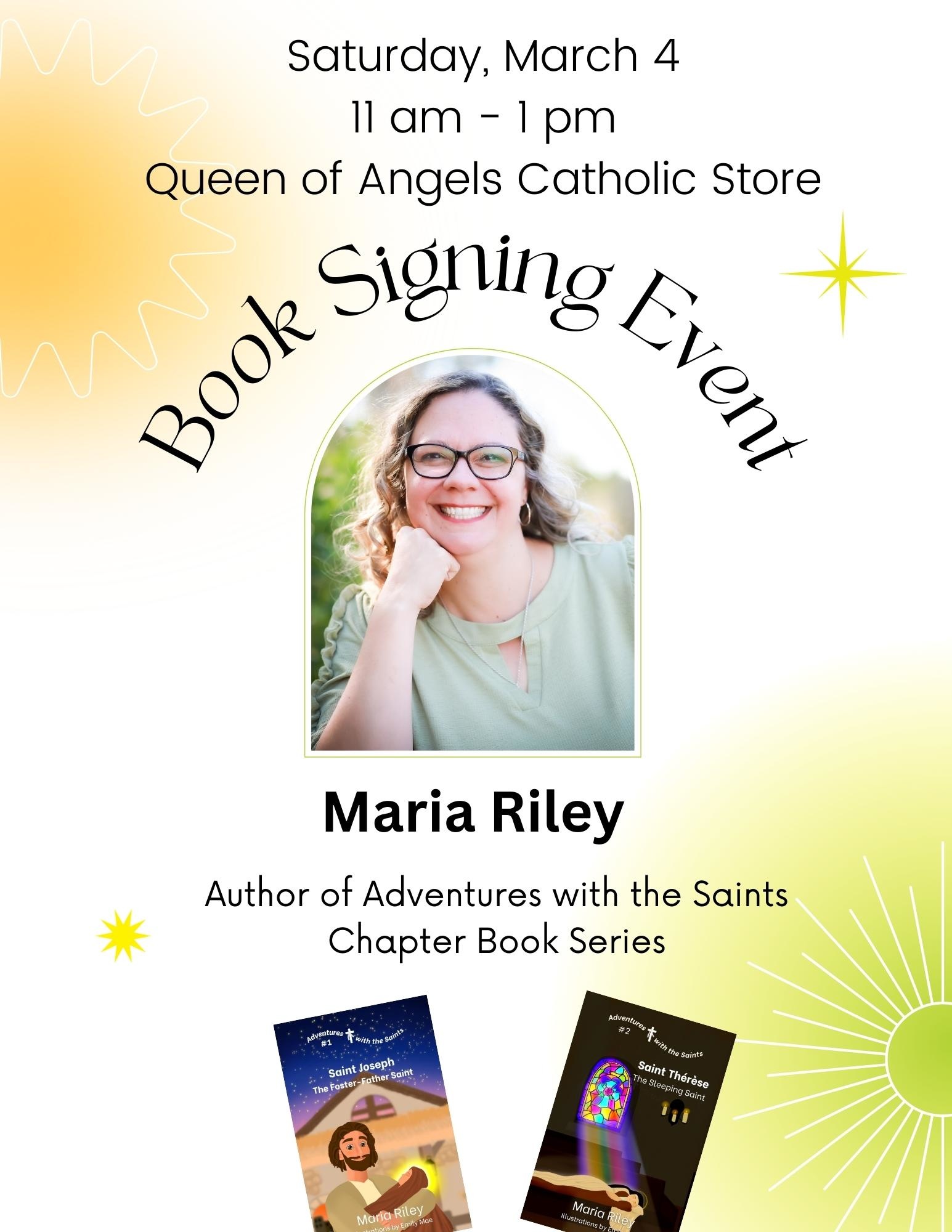 Adventures with the Saints Series Book Signing with Author Maria Riley