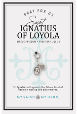 My Saint My Hero St. Ignatius of Loyola Charm-small, silver