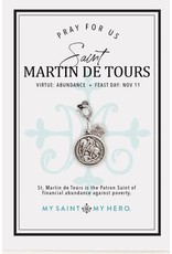My Saint My Hero St. Martin de Tours Charm- medium, silver