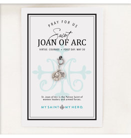 My Saint My Hero St. Joan of Arc Charm - small, silver