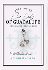 My Saint My Hero Our Lady of Guadalupe Charm -Small, Silver Medal