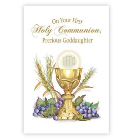 alfred mainzer On Your First Communion, Precious Goddaughter greeting card