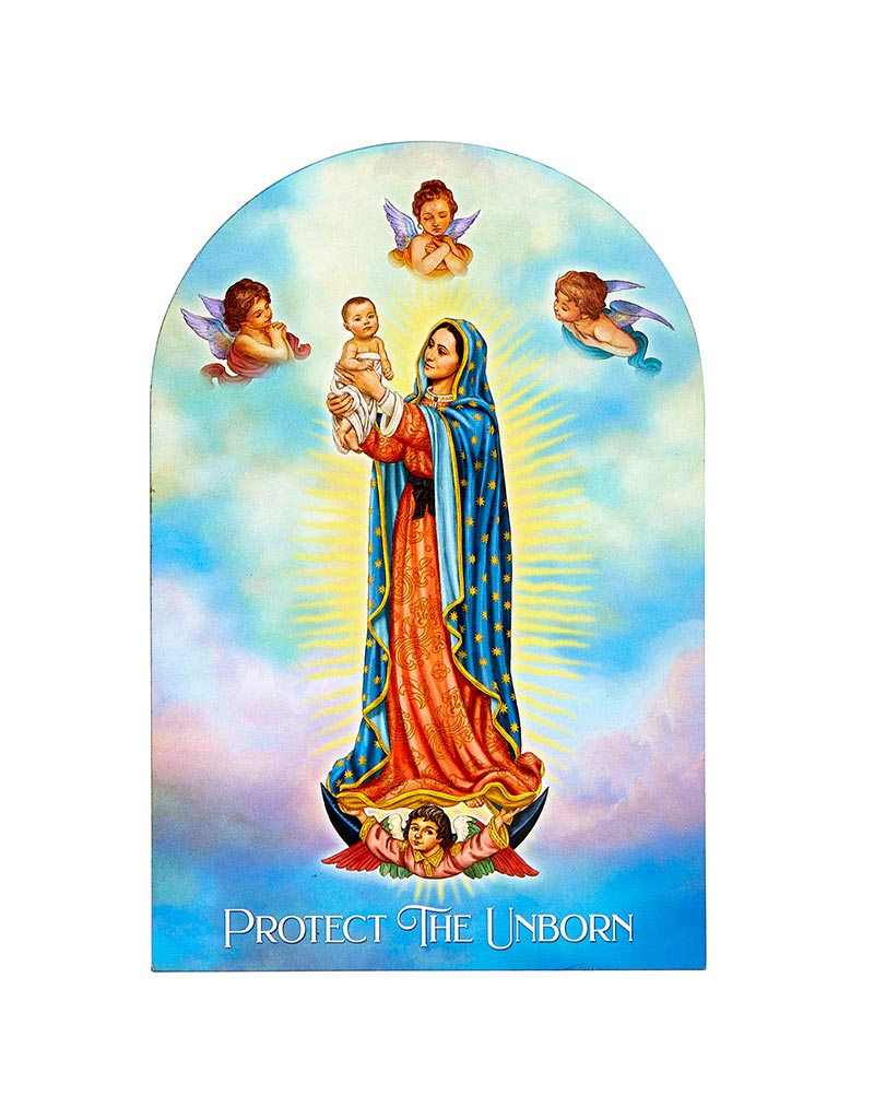 Christian Brands Our Lady Of Guadalupe ProLife Desk Stand Queen of