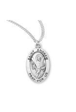 HMH Religious Sterling Silver St. Andrew Medal With 20" Chain Necklace