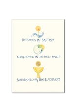 Altar + Home Reborn, Confirmed, Nourished RCIA Full Initiation Congratulations Card