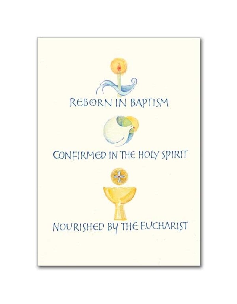 Altar + Home Reborn, Confirmed, Nourished RCIA Full Initiation Congratulations Card