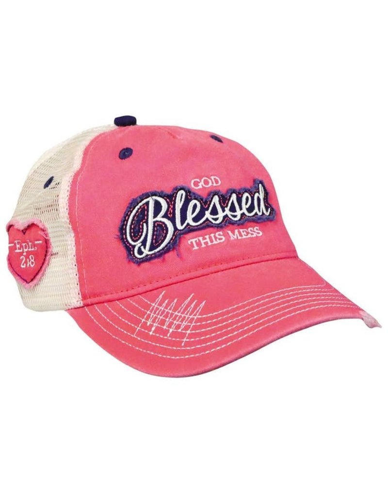 Kerusso Cherished Girl Womens Cap God Blessed (Pink & White)