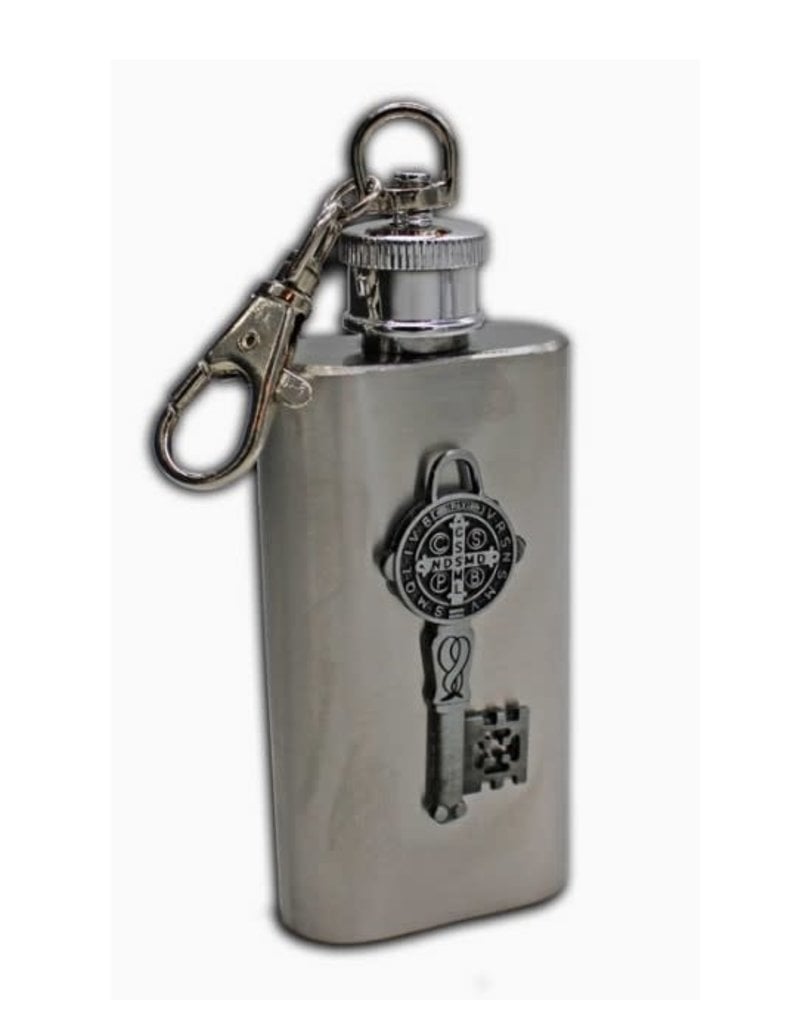 Oremus Mercy Saint Benedict Key - Flask (2oz)