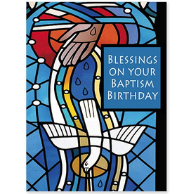 The Printery House Blessings on Your Baptism Birthday Baptism Anniversary Card